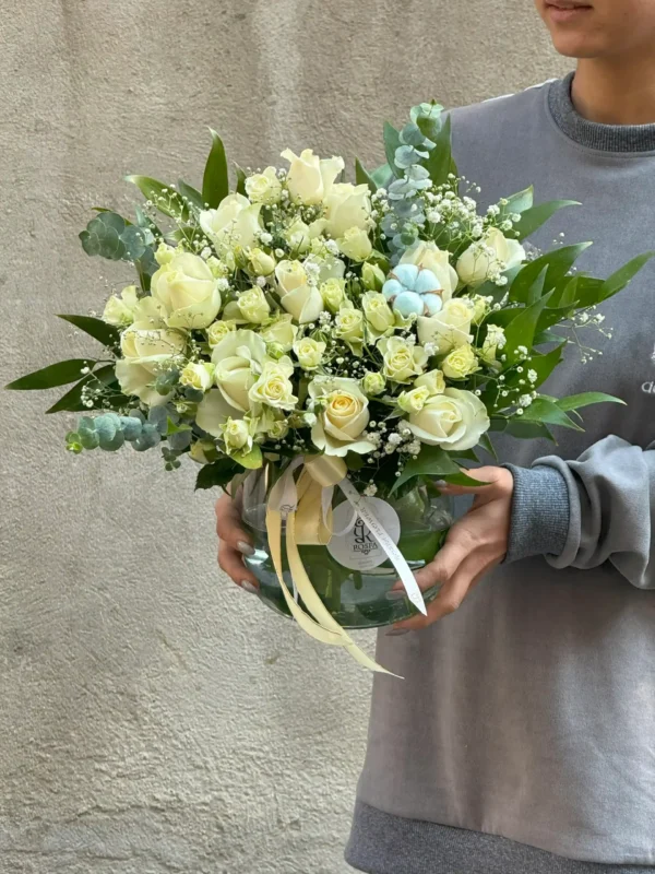جار گل بلورین کد RF-1074